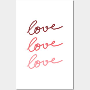 Love Love Love #valentinesday #valentine #love #kirovair #minimal #minimalism #buyart #design Posters and Art